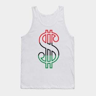 Dollar Sign (Red, Black & Green) Tank Top